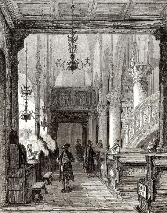 Framed Print : St. Kilianskirche, evangelische gotische Hallenkirche