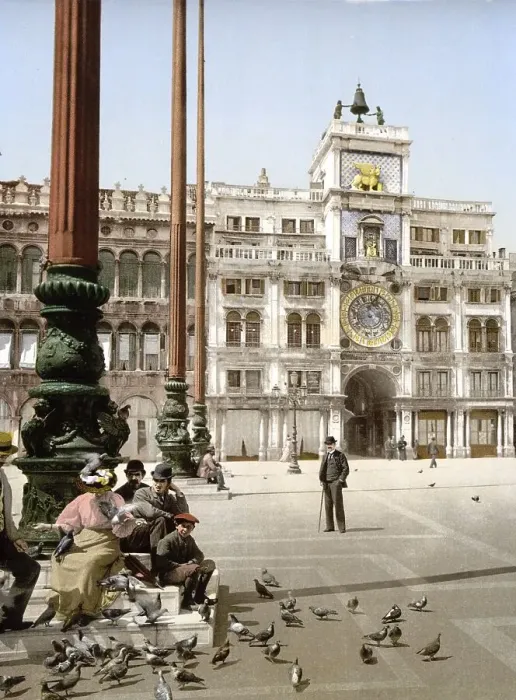 Framed Print : St Mark's Place and Clock, Venice Framed Print : St Mark's Place and Clock, Venice