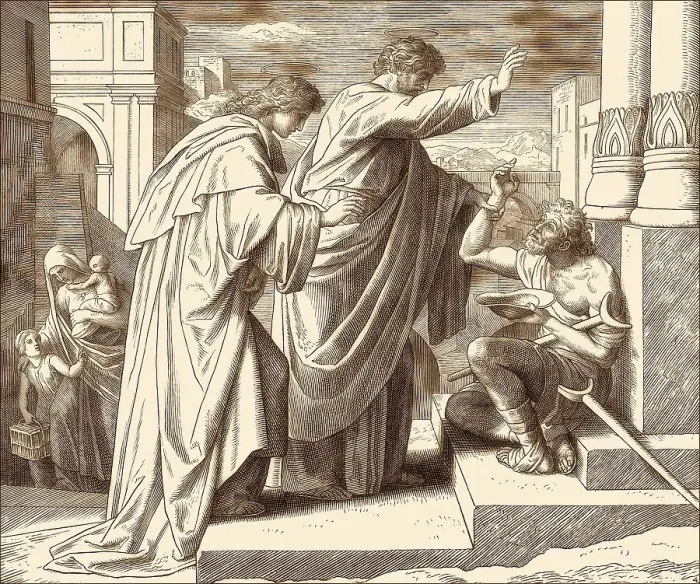 Framed Print : St. Peter Healing the Crippled Beggar Framed Print : St. Peter Healing the Crippled Beggar