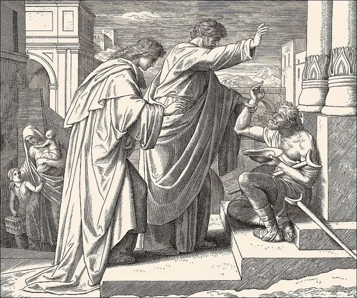 Framed Print : St. Peter Healing the Crippled Beggar