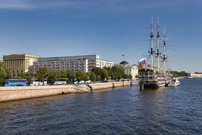Framed Print : St. Petersburg Russia. Fregat Blagodat ship St Framed Print : St. Petersburg Russia. Fregat Blagodat ship St