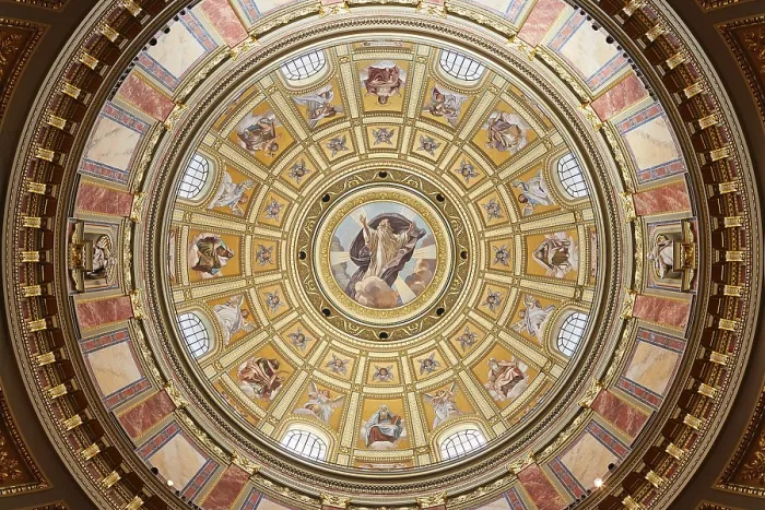 Framed Print : St. Stephens Basilica, Dome, Budapest, Hungary