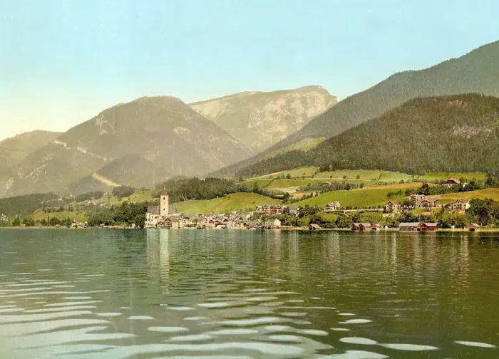 Framed Print : St. Wolfgang, Salzkammergut, Austria, c