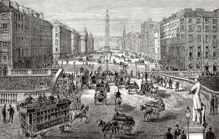 Framed Print : Stadtbild von Dublin, 19. Jahrhundert Framed Print : Stadtbild von Dublin, 19. Jahrhundert