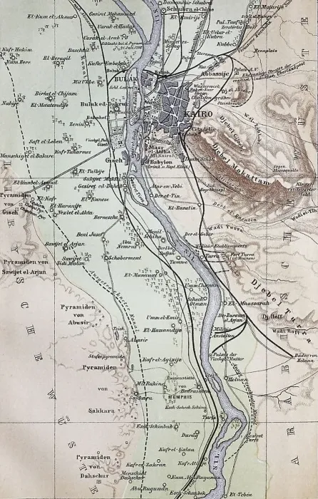 Framed Print : Stadtplan, city map from the year 1892: Cairo and the Pyramids Framed Print : Stadtplan, city map from the year 1892: Cairo and the Pyramids