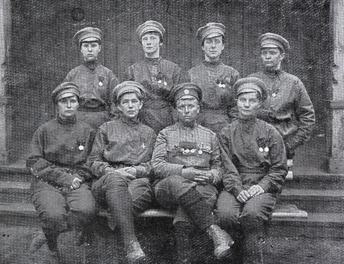 Framed Print : Staff officers of Female battalion