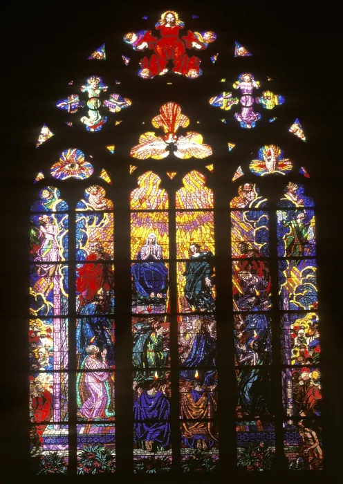 Framed Print : Stained glass window by Alphonse Mucha in St Vitus Cathedral Framed Print : Stained glass window by Alphonse Mucha in St Vitus Cathedral