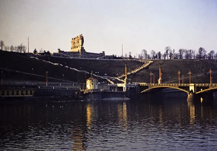Framed Print : Stalin monument in Prague, Czechoslovakia, built in 1958 1955, demolished 1962