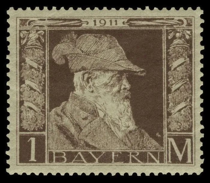 Framed Print : Stamp from the Kingdom of Bavaria Framed Print : Stamp from the Kingdom of Bavaria