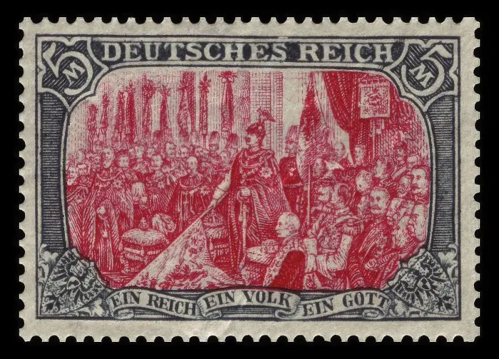 Framed Print : Stamp vintage 1900 of the German Reichspost