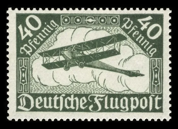 Framed Print : Stamp vintage 1919 of the German Reichspost