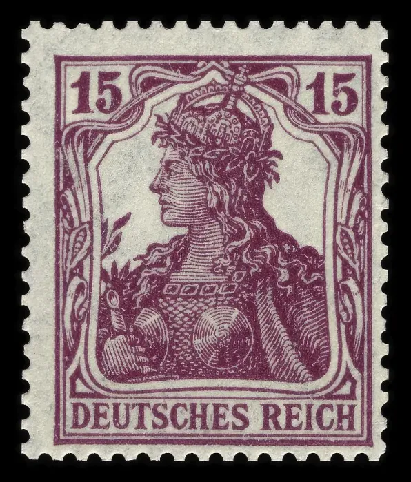 Framed Print : Stamp vintage 1920 of the German Reichspost