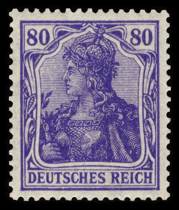 Framed Print : Stamp vintage 1920 of the German Reichspost
