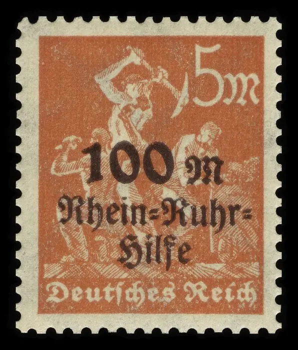 Framed Print : Stamp vintage 1923 of the Deutsche Reichspost