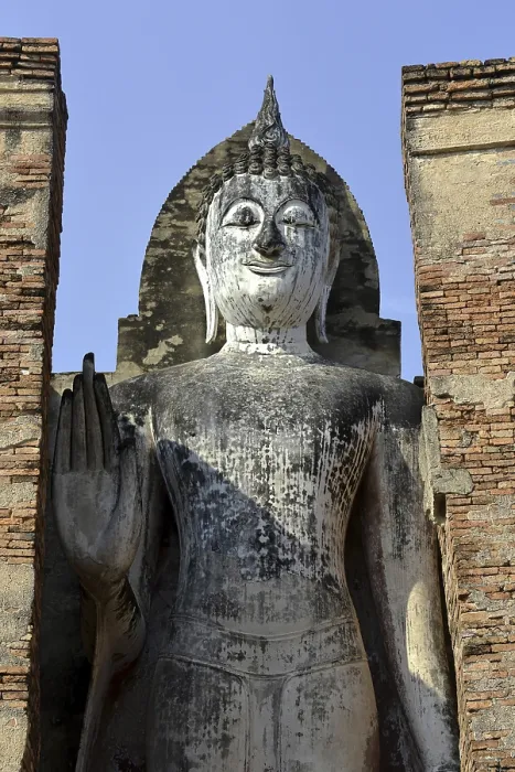Framed Print : Standing Buddha statue Phra Attharot
