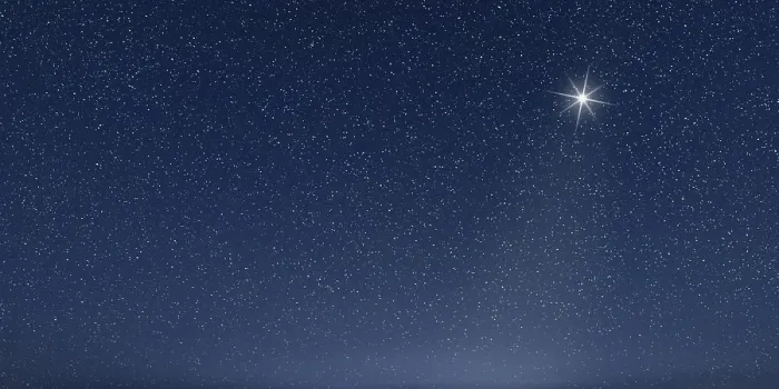 Framed Print : The star shines over the manger of Jesus Christ