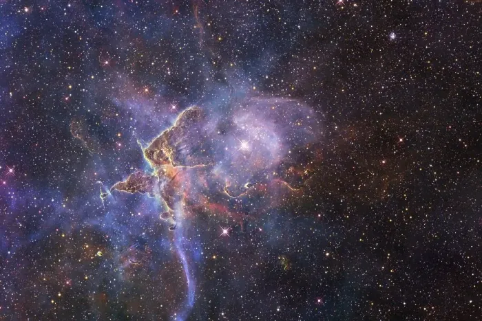 Framed Print : Starfield. Cosmos art. Elements of this image furnished by NASA