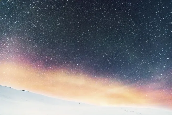 Framed Print : Starry sky with northern lights