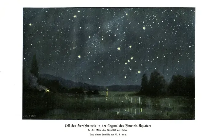 Framed Print : Part of the starry sky in the region of the celestial equator