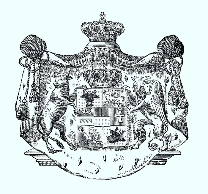 Framed Print : State coat of arms, coat of arms from 1890