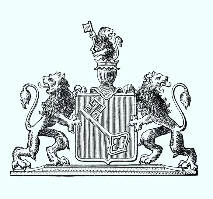 Framed Print : State coat of arms, coat of arms from 1890