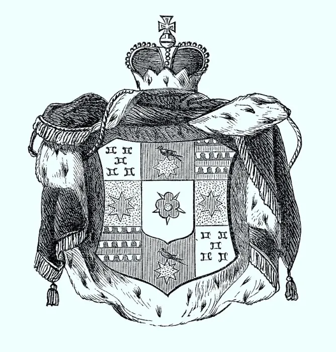 Framed Print : State coat of arms, coat of arms from 1890