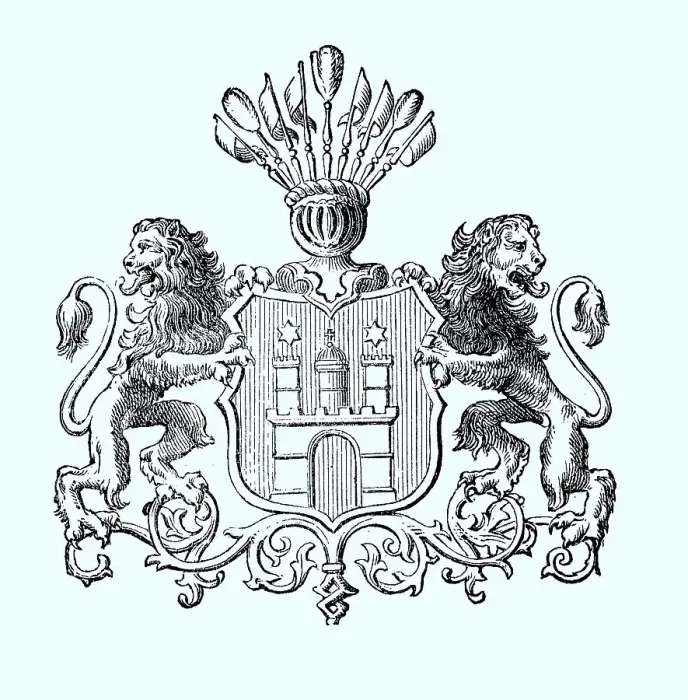 Framed Print : State coat of arms, coat of arms from 1890