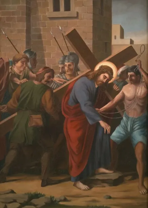 Framed Print : Station of the Cross by an unknown artist Framed Print : Station of the Cross by an unknown artist