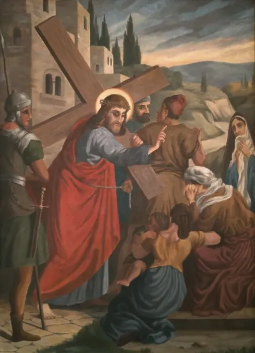Framed Print : Station of the Cross by an unknown artist Framed Print : Station of the Cross by an unknown artist