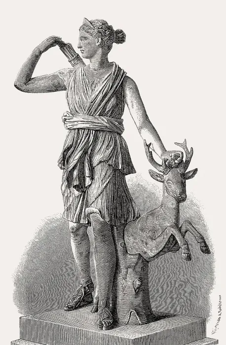Framed Print : Statue of Artemis, the Hellenic goddess of the hunt Framed Print : Statue of Artemis, the Hellenic goddess of the hunt