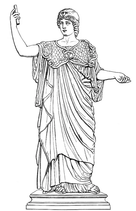 Framed Print : Statue of Athena Polias, the patron deity of the city of Athens