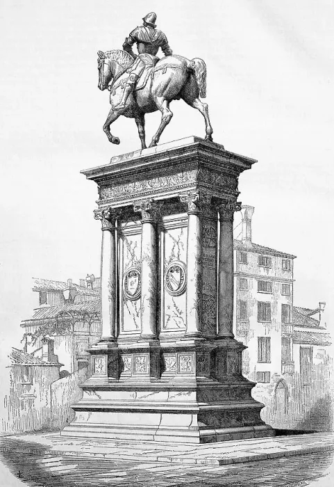 Framed Print : Statue of Bartolomeo Colleoni, Campo Santi Giovanni e Paolo a Venezia