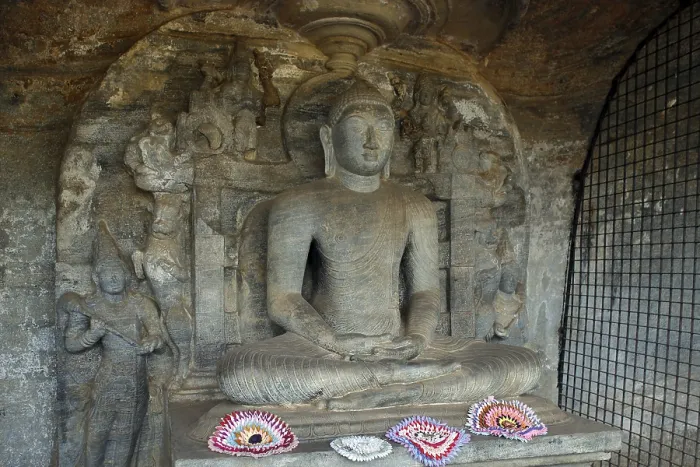 Framed Print : Statue of Buddha in meditation posture