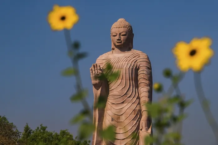 Framed Print : Statue of Buddha Sarnath, Uttar Pradesh