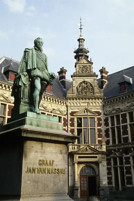 Framed Print : Statue of Count Jan van Nassau in front of university buildings Framed Print : Statue of Count Jan van Nassau in front of university buildings