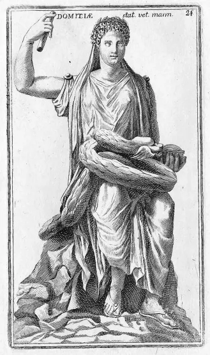 Framed Print : Statue of Domizia in Palazzo Giustiniani