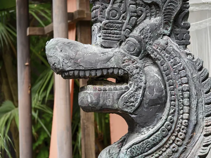 Framed Print : Statue of a dragon with open mouth Framed Print : Statue of a dragon with open mouth