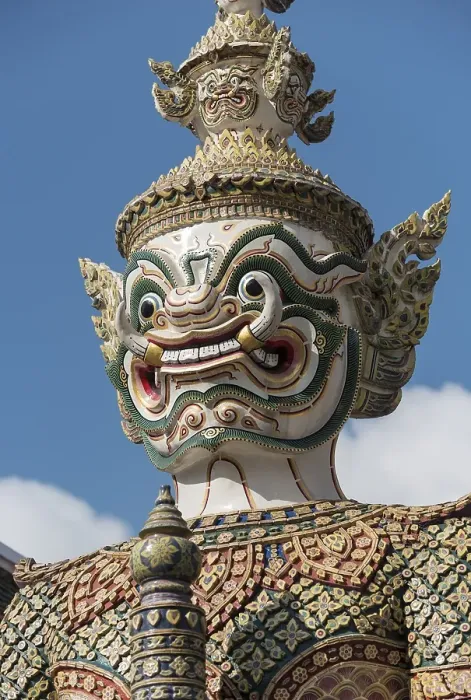Framed Print : Statue of giant Yaksha demon guarding gates Framed Print : Statue of giant Yaksha demon guarding gates