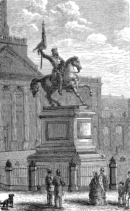 Framed Print : Statue of Gottfried von Bouillon in Brussels
