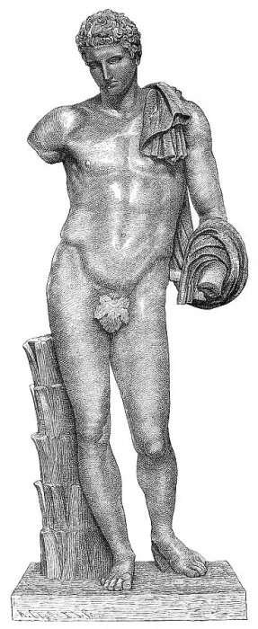 Framed Print : Statue of Hermes as the patron of athletics and sports