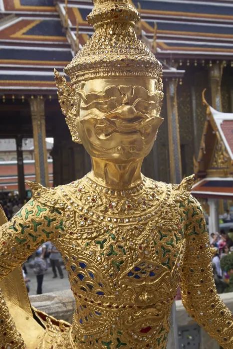 Framed Print : Statue of a kinnara in Wat Phra Kaew