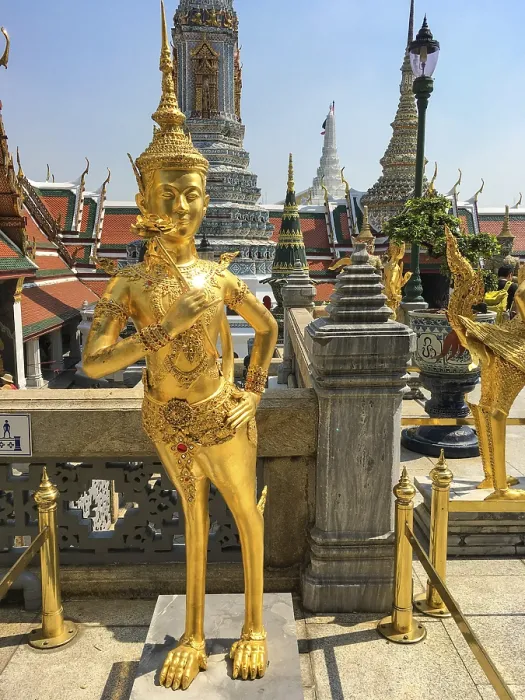 Framed Print : Statue of a Kinnara in Wat Phra Kaew in Bangkok Framed Print : Statue of a Kinnara in Wat Phra Kaew in Bangkok