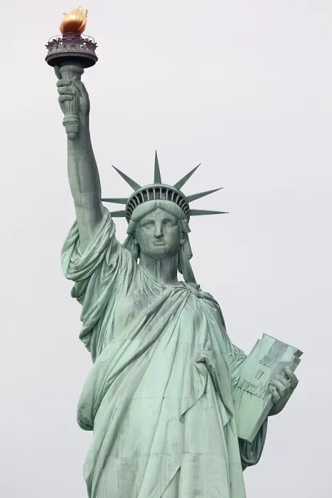 Framed Print : The Statue of Liberty is a colossal neoclassical sculpture on Liberty Island in New York City