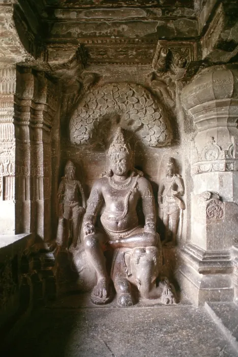 Framed Print : Statue of Lord Indra, Ellora cave No Framed Print : Statue of Lord Indra, Ellora cave No