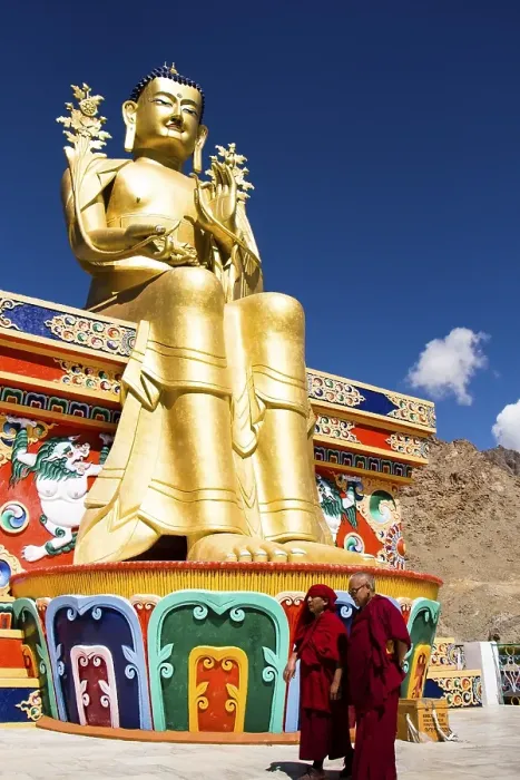 Framed Print : Statue of Maitreya Buddha, Likir Monastery or Likir Gompa