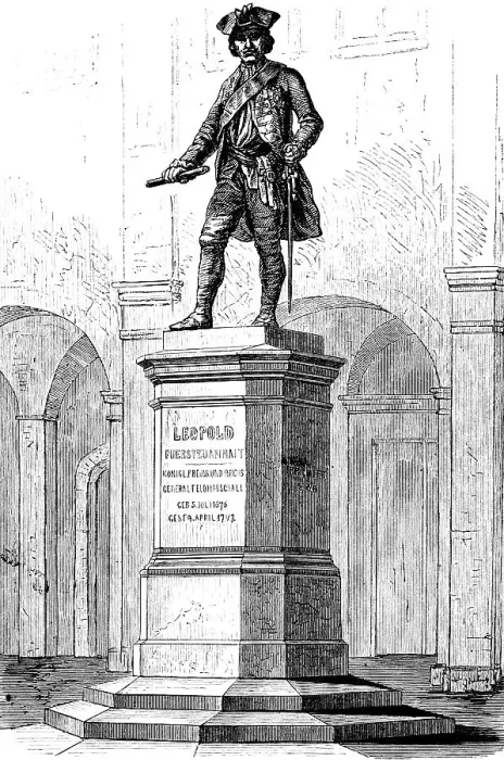 Framed Print : Statue of the old Dessauer, Prince Leopold I of Anhalt-Dessau