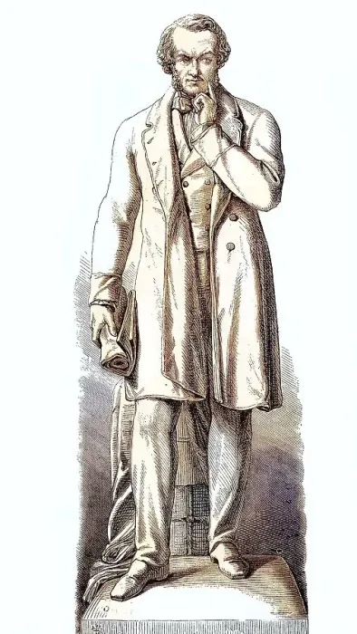 Framed Print : Statue of Richard Cobden (3 June 1804 - 2 April 1865)