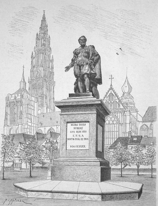 Framed Print : The statue of Rubens in Antwerp