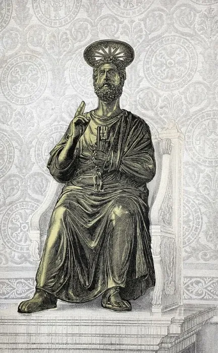 Framed Print : Statue of St. Peter in St. Peter's Basilica in Rome