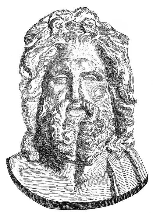 Framed Print : Statue of Zeus of king of the gods